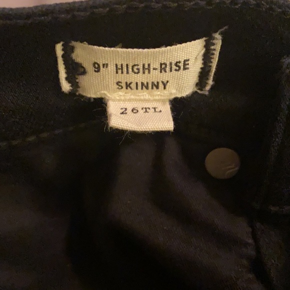 Rare Tall Long Madewell 9” Black High Rise Jeans - Picture 3 of 11
